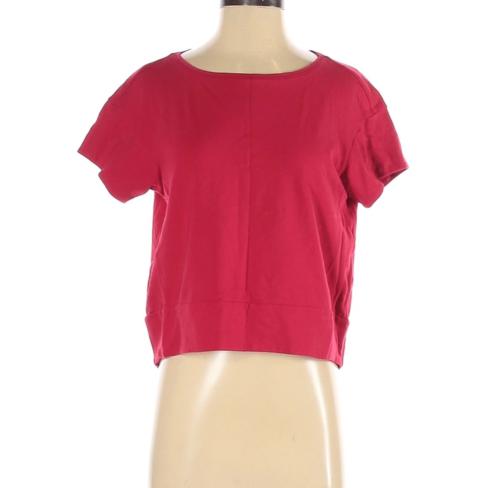 Zara Fuchsia Short-Sleeve Crop Top